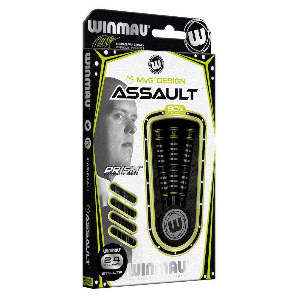 Winmau MVG Assault Darts - 90% Tungsten - 24g