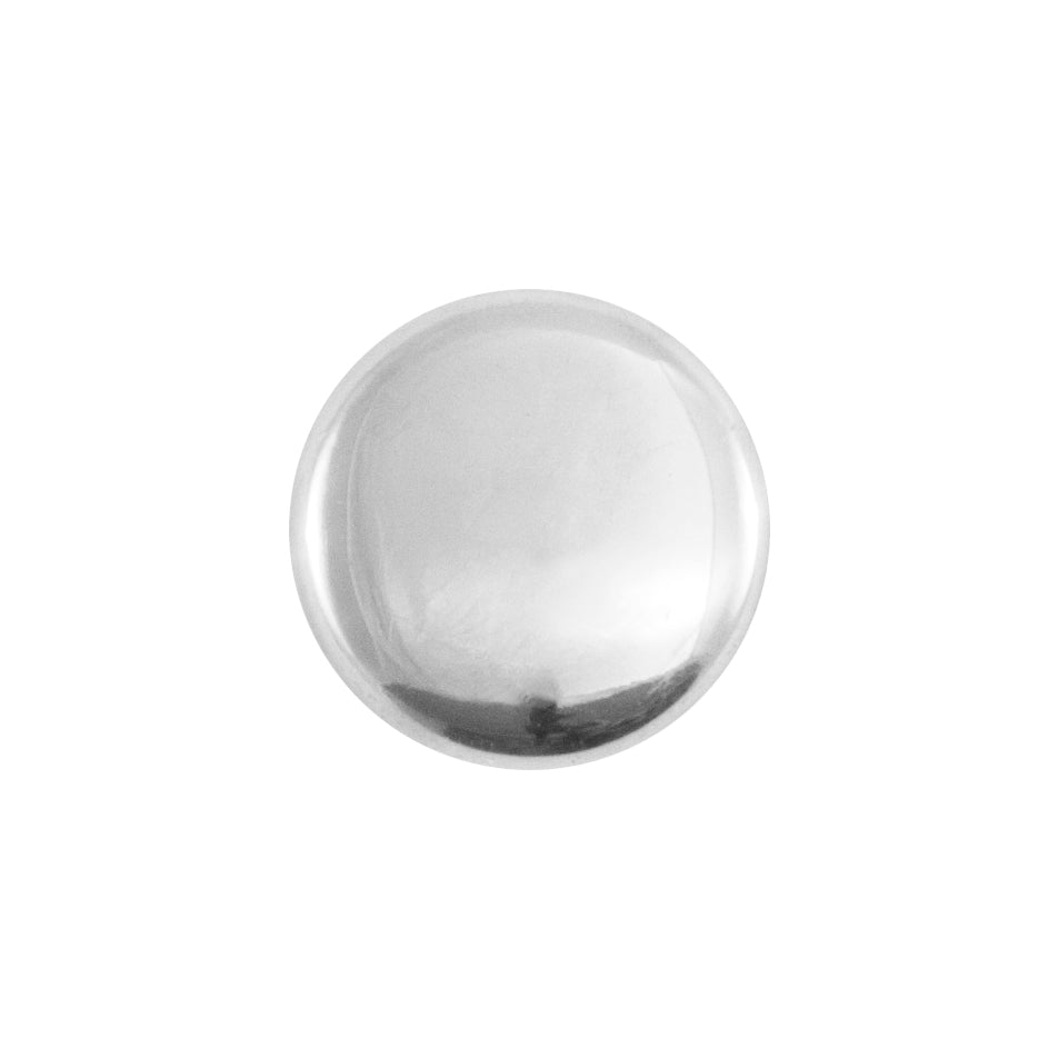 Button Plain Polished Chrome