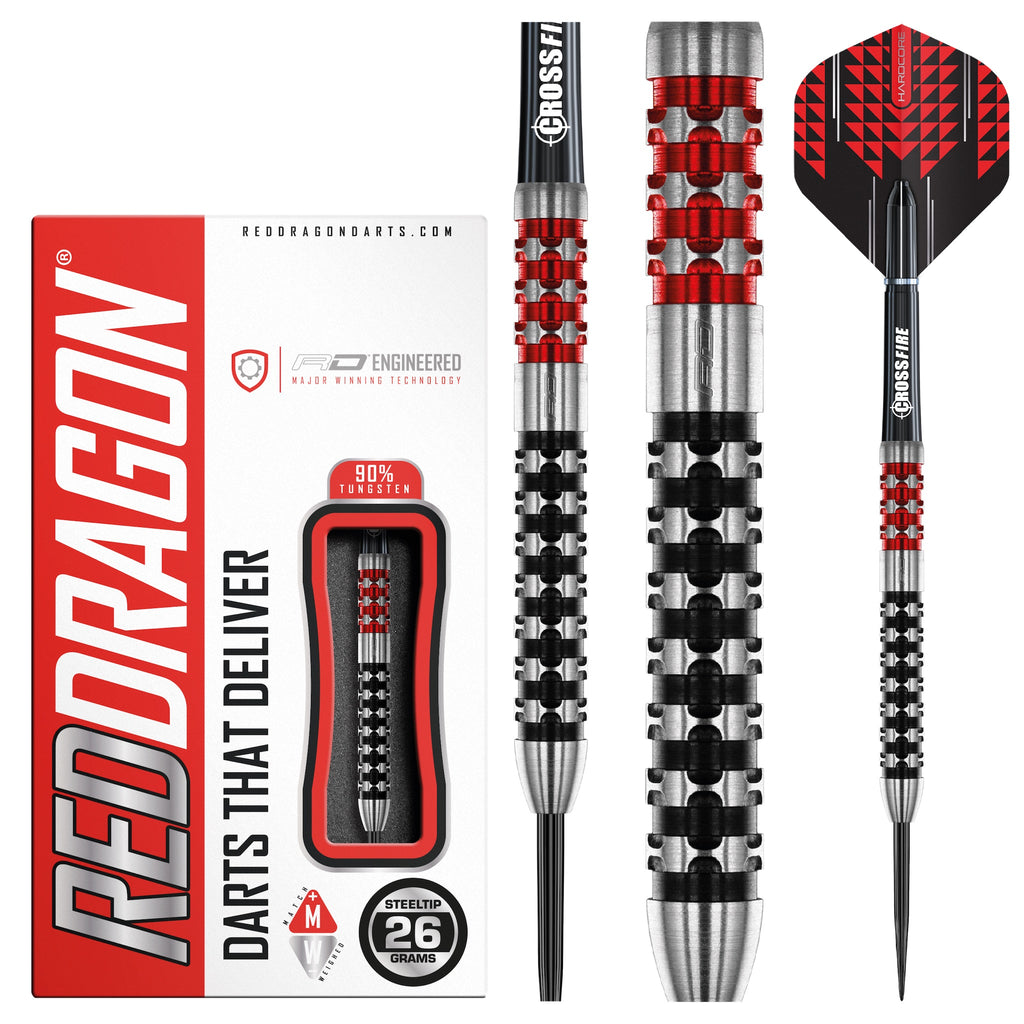 RED DRAGON - Crossfire Darts - 90% Tungsten - 26g