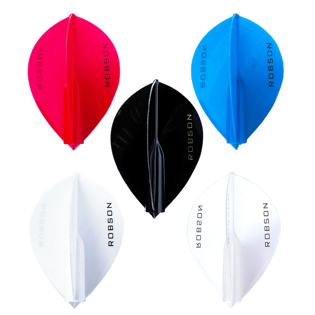 ROBSON - Plus Dart Flights - Universal Fit - PEAR SHAPE