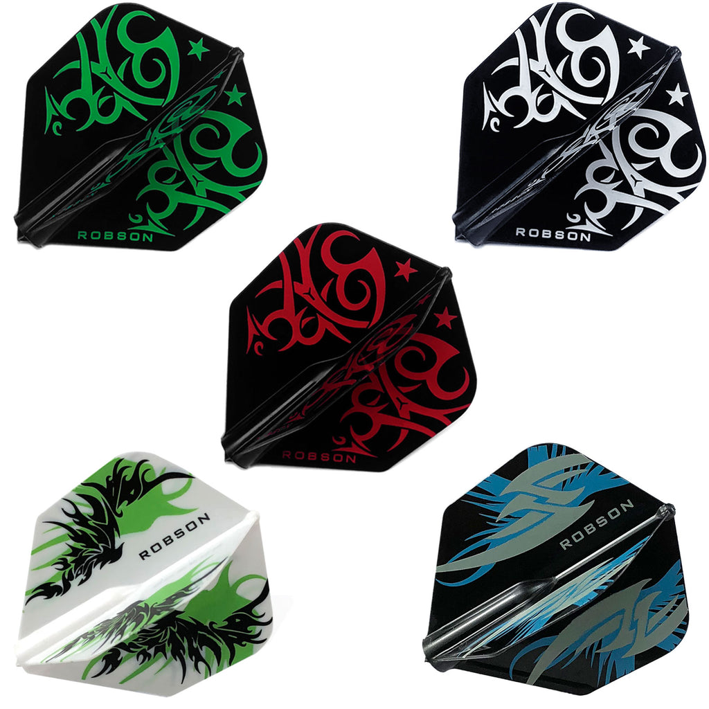 ROBSON - Plus Dart Flights PRINTED - Universal Fit - STANDARD SHAPE