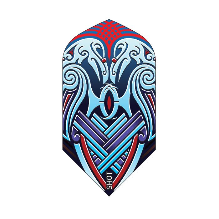 SHOT - Viking Raven Dart Flight - Slim - Blue