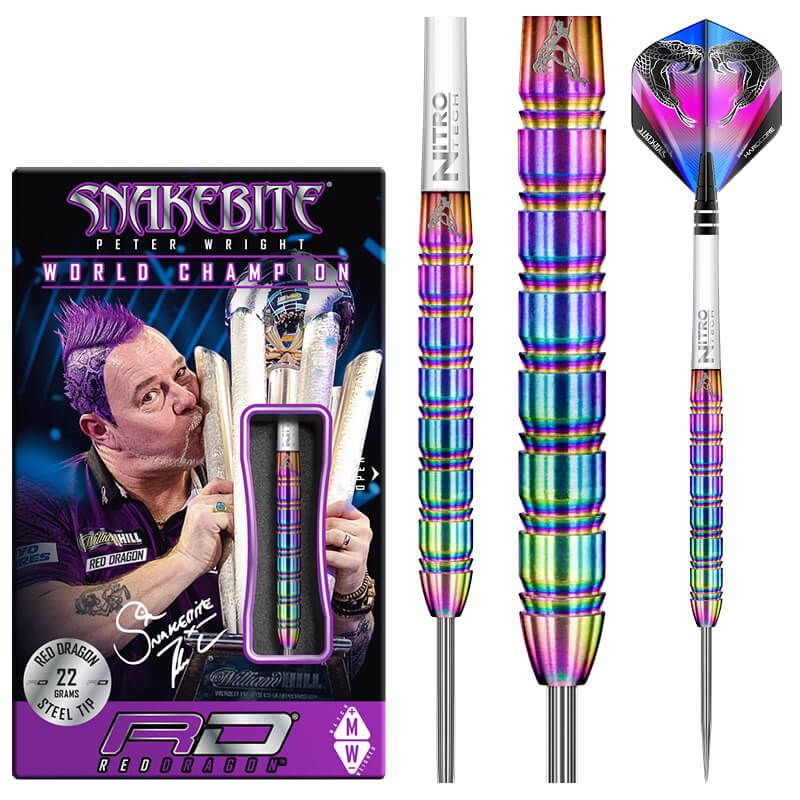 RED DRAGON Peter Wright Snakebite 1 Darts - 85% Tungsten - 22g