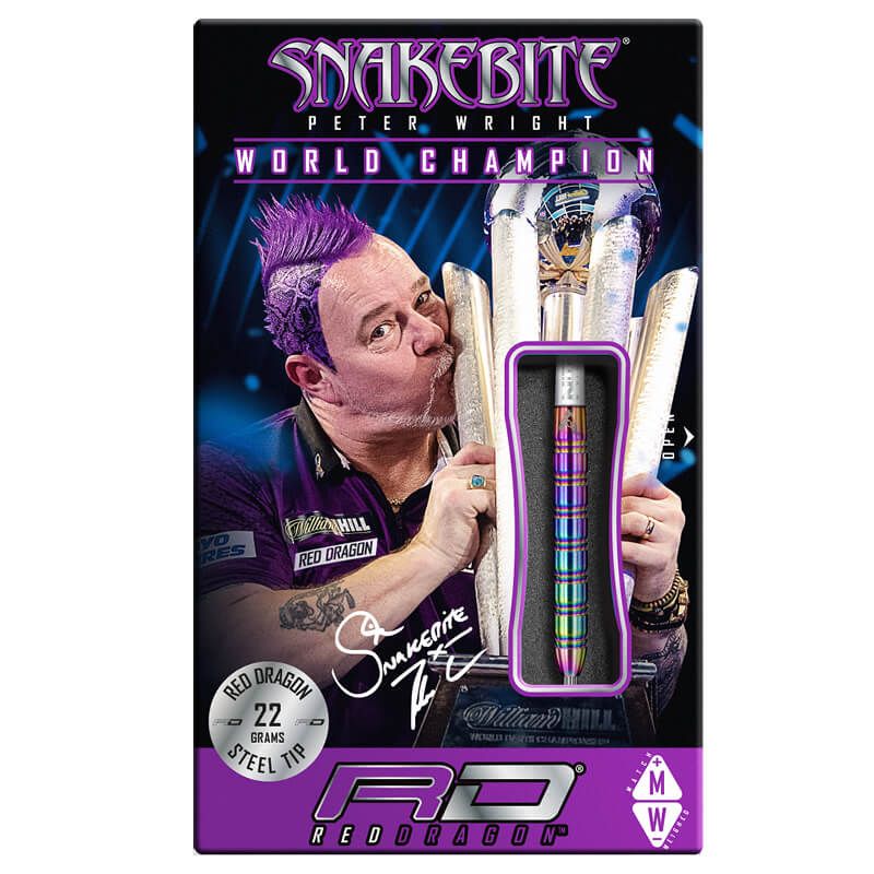 RED DRAGON Peter Wright Snakebite 1 Darts - 85% Tungsten - 22g