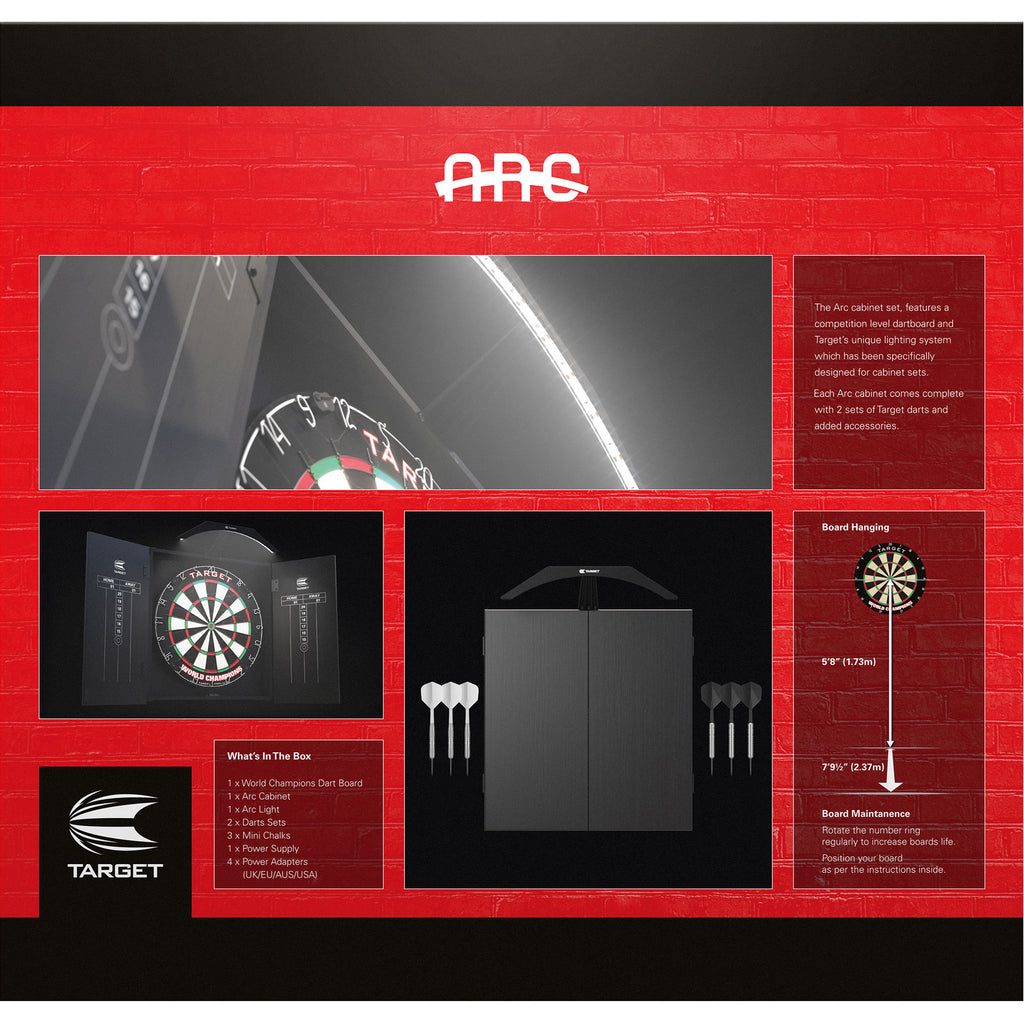 TARGET - ARC Dartboard Cabinet and Lighting Set