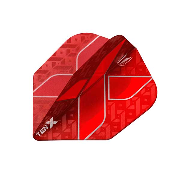 Target TEN-X Dart Flights - Low Drag Anti Deflection - Red