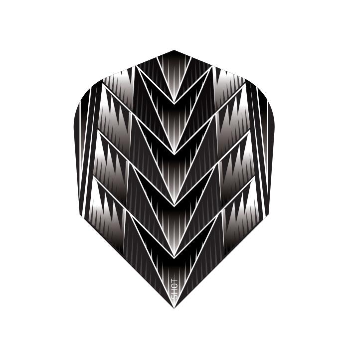 SHOT Tribal Weapon Flights Black - 100 Micron Std Small
