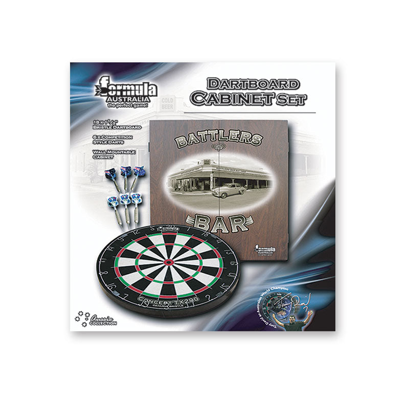 Battlers Bar Cabinet, Dartboard and Darts Set
