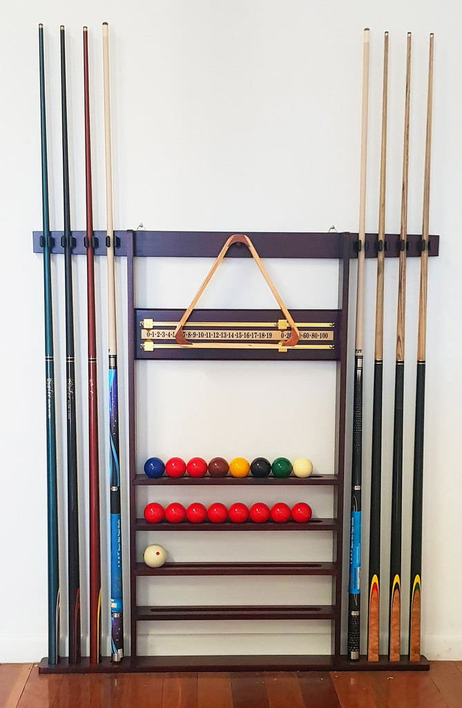 Combi Cue Rack - MAHOGANY