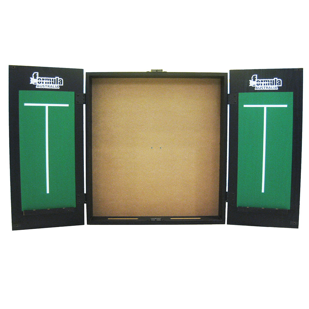 FORMULA - Dartboard Cabinet Black with Chalkboards