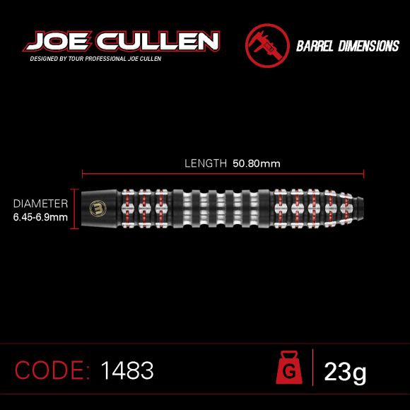 WINMAU - Joe Cullen Ignition - 90% Tungsten Darts - 23g