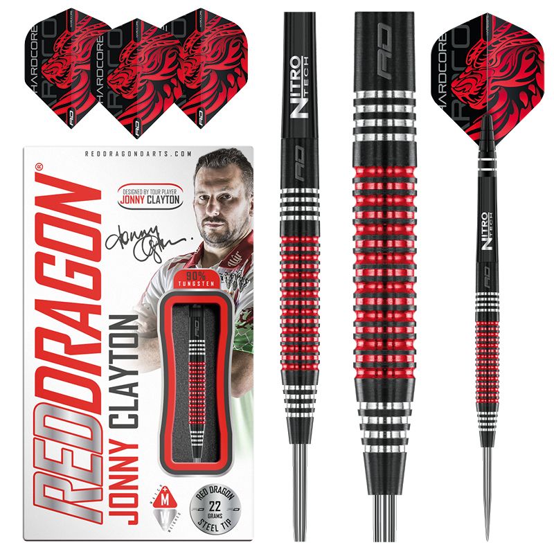 RED DRAGON - Jonny Clayton SE Darts - 90% Tungsten - 22g