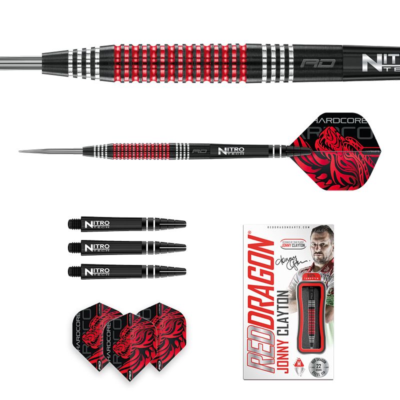 RED DRAGON - Jonny Clayton SE Darts - 90% Tungsten - 22g