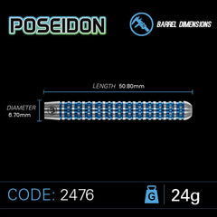WINMAU - Poseidon - 90% Tungsten Darts - 24g