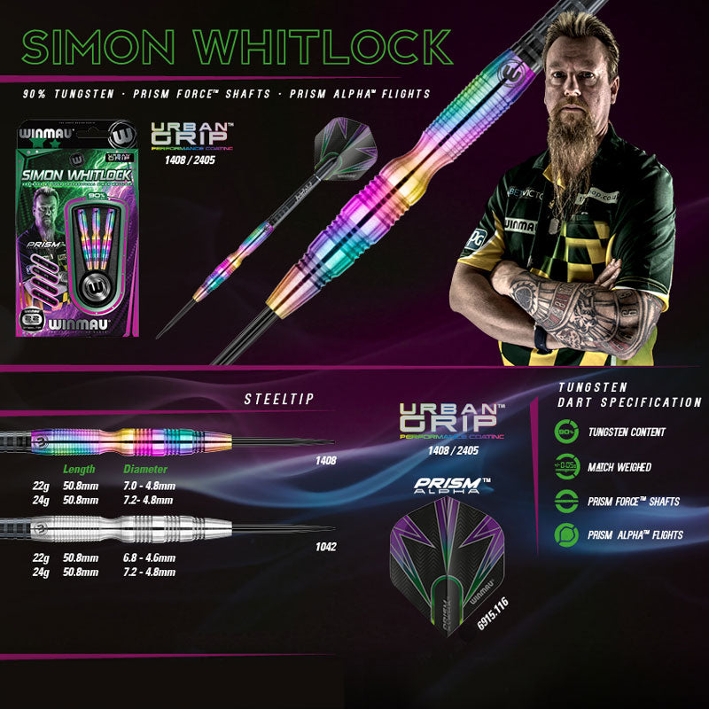 WINMAU - Simon Whitlock Darts Urban Grip - 24g