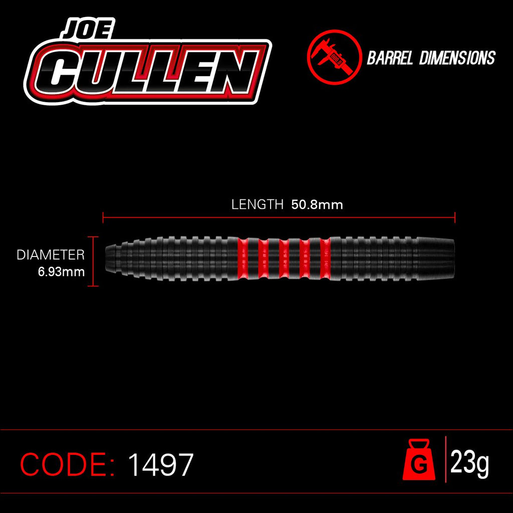 WINMAU - Joe Cullen Pro Series - 85% Tungsten Darts - 23g