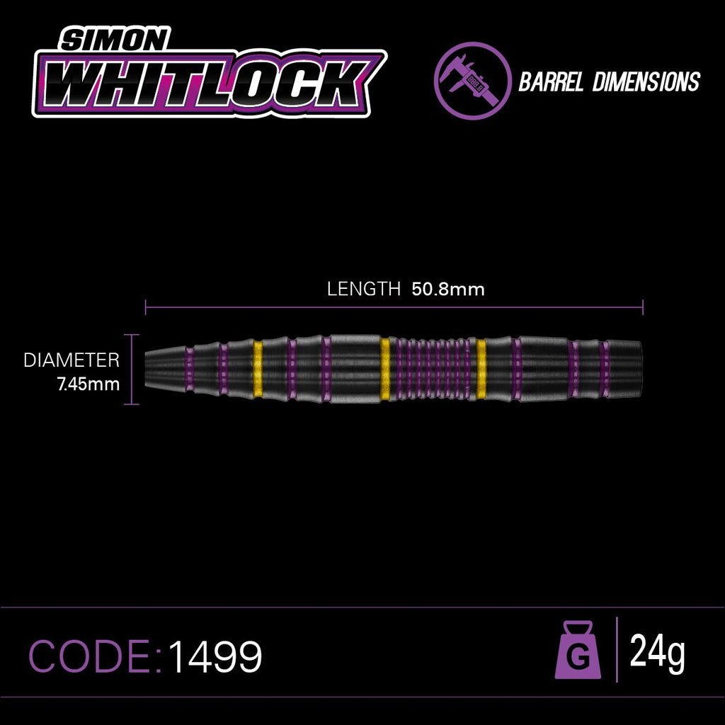 WINMAU - Simon Whitlock Pro Series - 85% Tungsten Darts - 24g