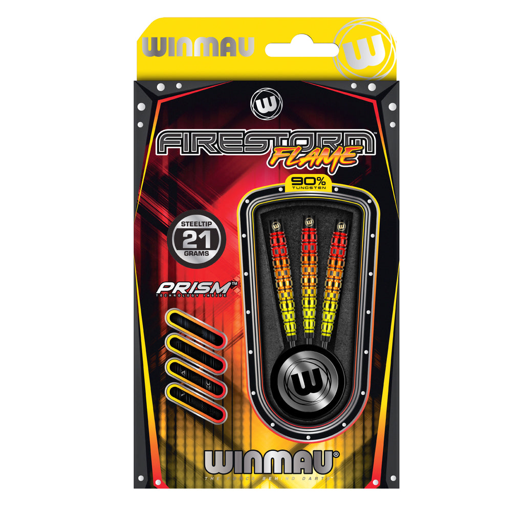 WINMAU - Firestorm Flame Tapered - 90% Tungsten Darts - 21g