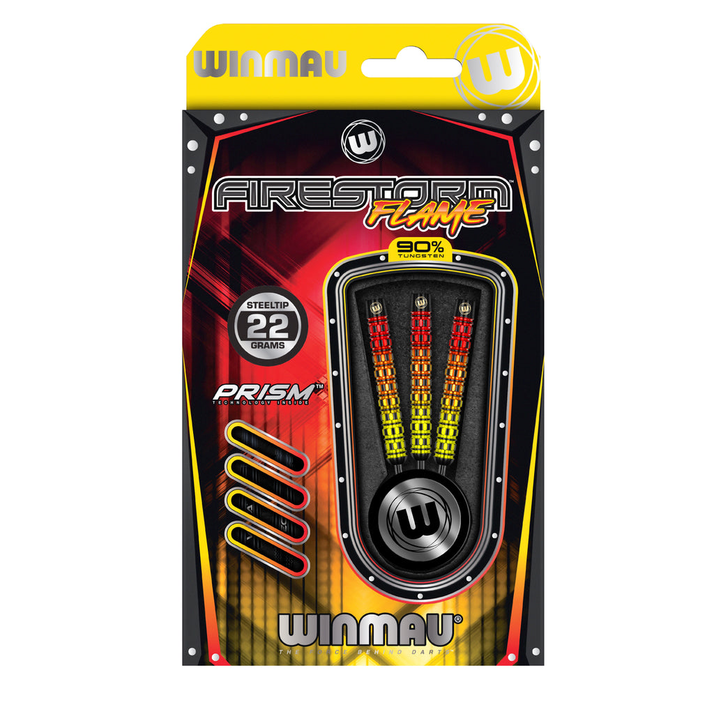 WINMAU - Firestorm Flame Straight - 90% Tungsten Darts - 22g