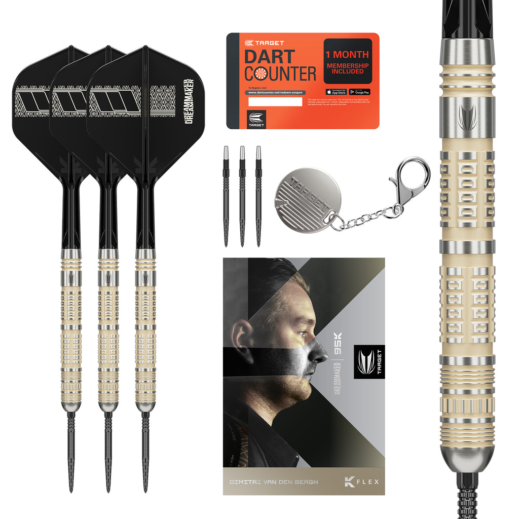TARGET - 22g - Dimitri Van Den Bergh 95K - Steel Tip Swiss Point - 95% Tungsten Darts