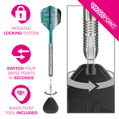 TARGET - 25g - Hydro SP 02 - Steel Tip Swiss Point - 90% Tungsten Darts