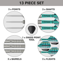 TARGET - 25g - Hydro SP 02 - Steel Tip Swiss Point - 90% Tungsten Darts