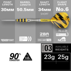 TARGET - Buzz SP03 - Steel Tip Swiss Point - 90% Tungsten Darts