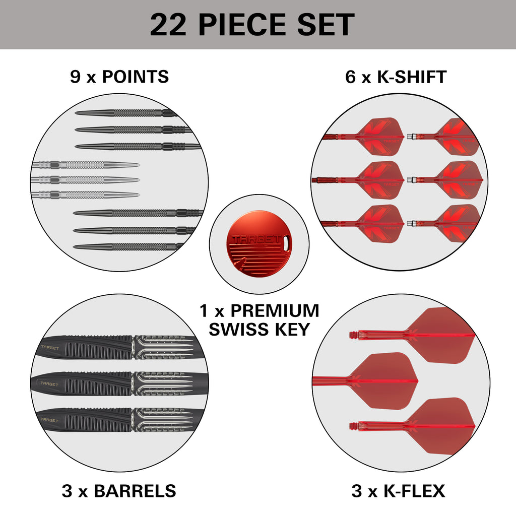 TARGET - SHIFT - Steel Tip Swiss Point - 90% Tungsten Darts