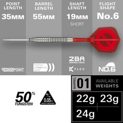 TARGET - GROUP Ø 02 - Steel Tip Swiss Point - 50% Tungsten Darts