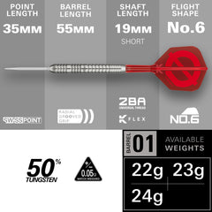 TARGET - GROUP Ø 03 - Steel Tip Swiss Point - 50% Tungsten Darts