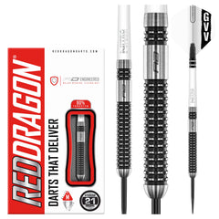 RED DRAGON Ross Montgomery 24 Gram Steeltip Tungsten Dartpijlen Set Professioneel met flights en dart shafts RED DRAGON Ross Montgomery 24 Gram Steeltip Tungsten Dartpijlen Set Professioneel met flights en dart shafts
