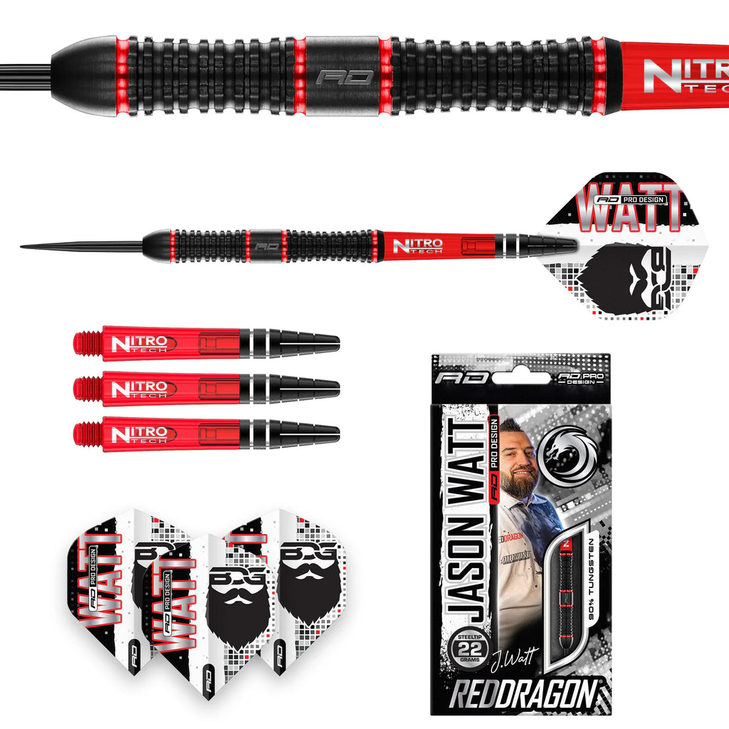 RED DRAGON - Jason Watt Onyx Darts - 90% Tungsten - 22g