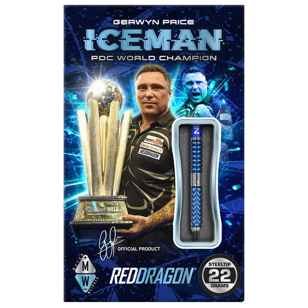 RED DRAGON - Gerwyn Price Glacier Darts - 90% Tungsten - 24g