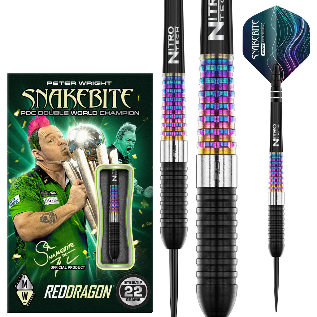 RED DRAGON - Peter Wright Corra Darts - 90% Tungsten - 22g