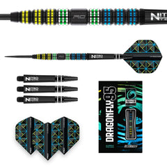 RED DRAGON - Dragonfly 95 Black Tapered Darts - 95% Tungsten - 23g