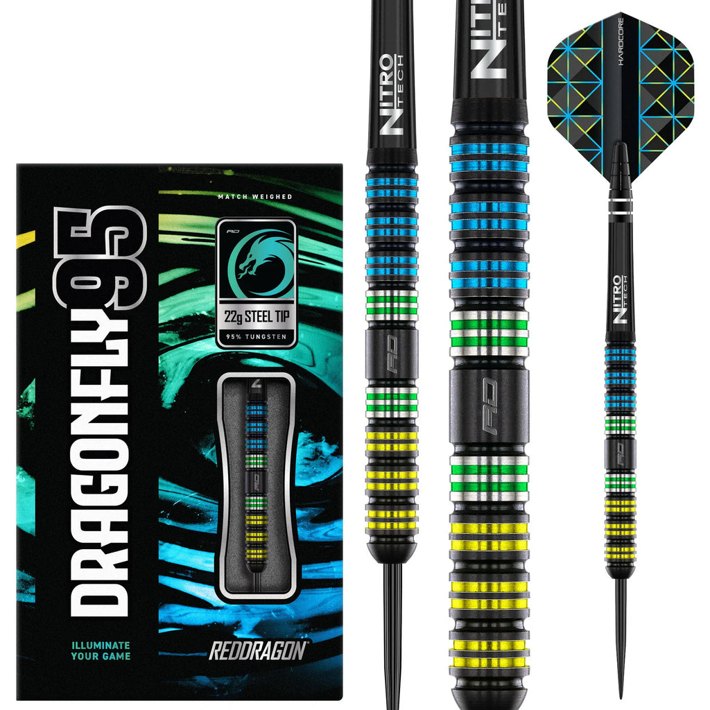 RED DRAGON - Dragonfly 95 Black Darts - 95% Tungsten - 26g