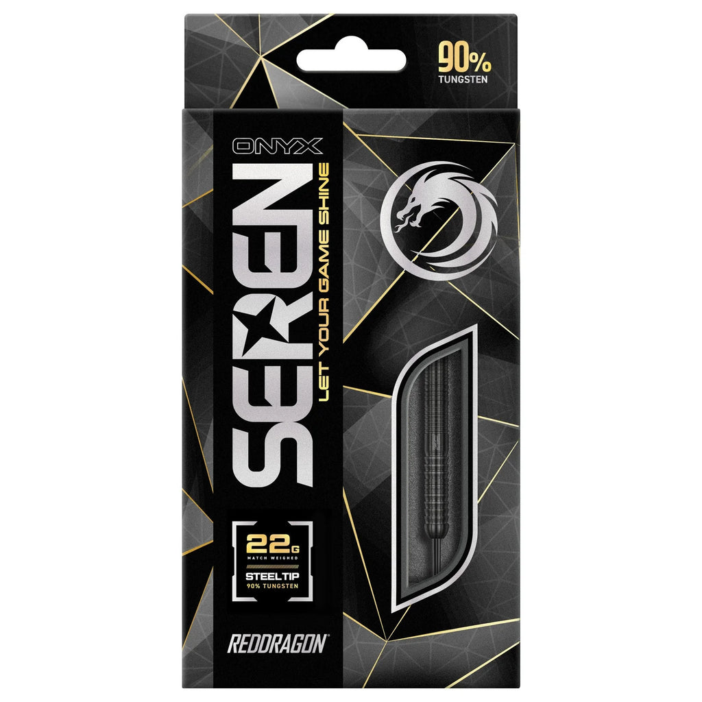 RED DRAGON - Seren 1 Onyx Black Darts - 90% Tungsten - 22g