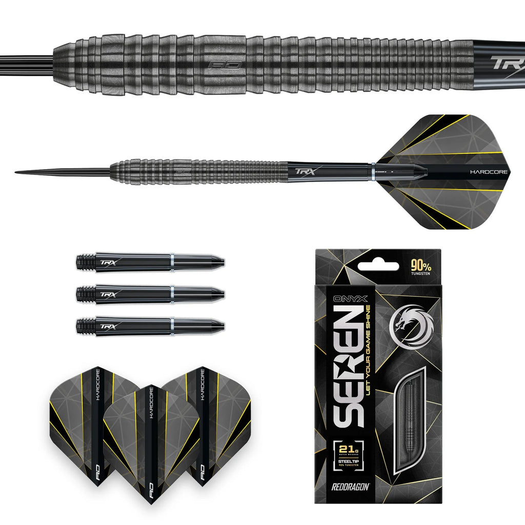 RED DRAGON - Seren 2 Onyx Black Darts - 90% Tungsten - 21g