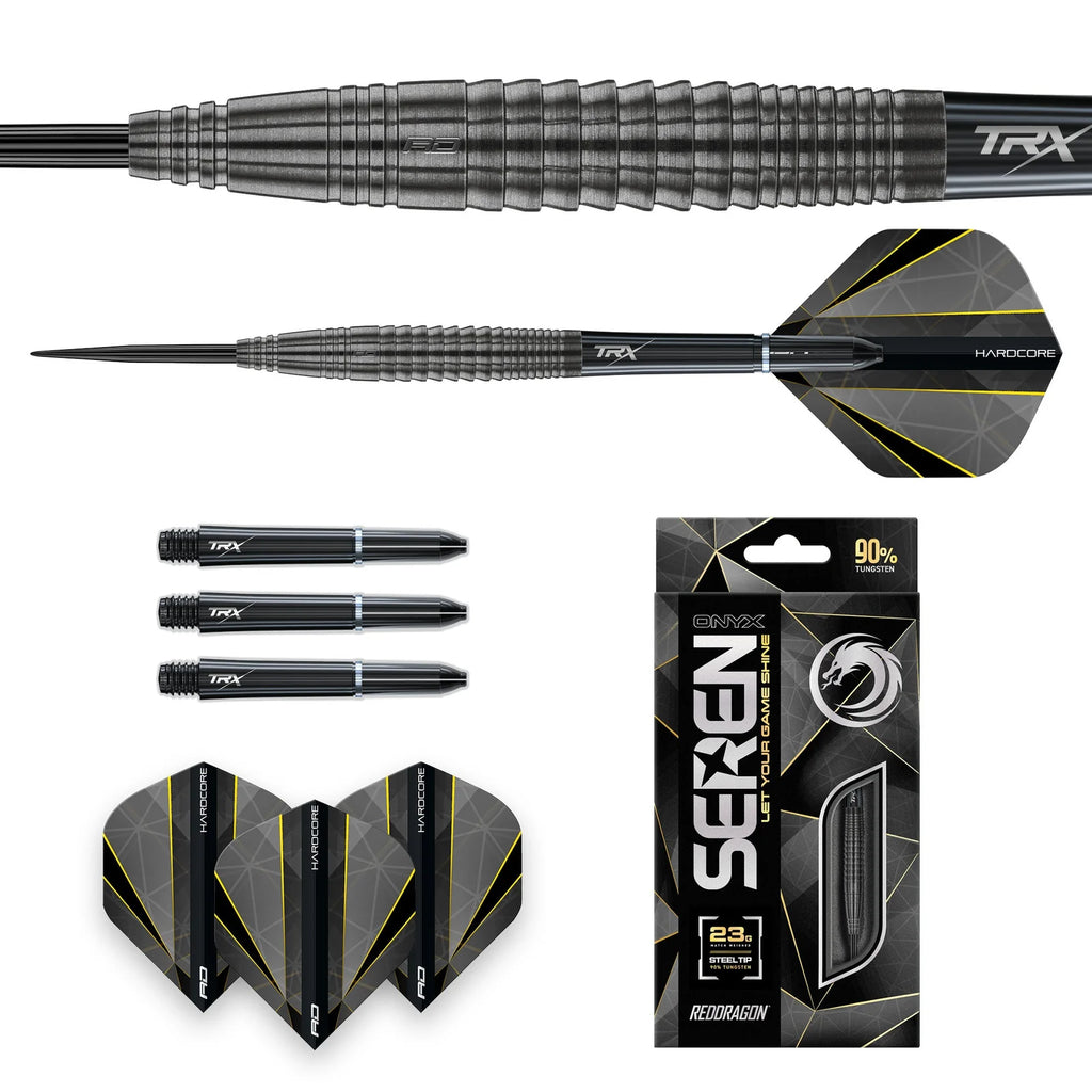 RED DRAGON - Seren 4 Onyx Black Darts - 90% Tungsten - 25g