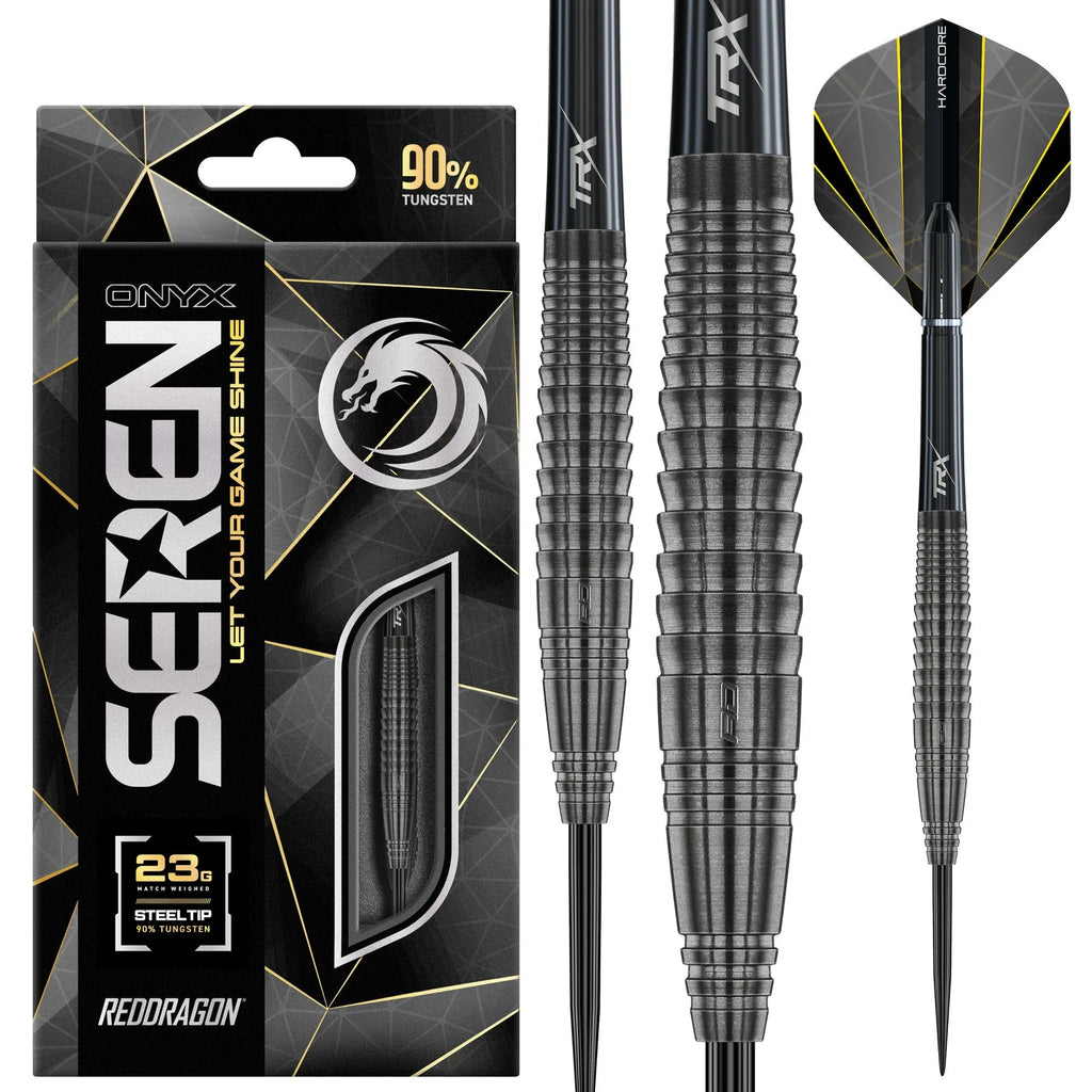 RED DRAGON - Seren 4 Onyx Black Darts - 90% Tungsten - 25g