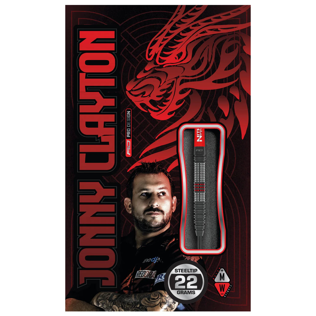 RED DRAGON - Jonny Clayton Hiraeth Darts - 90% Tungsten - 22g