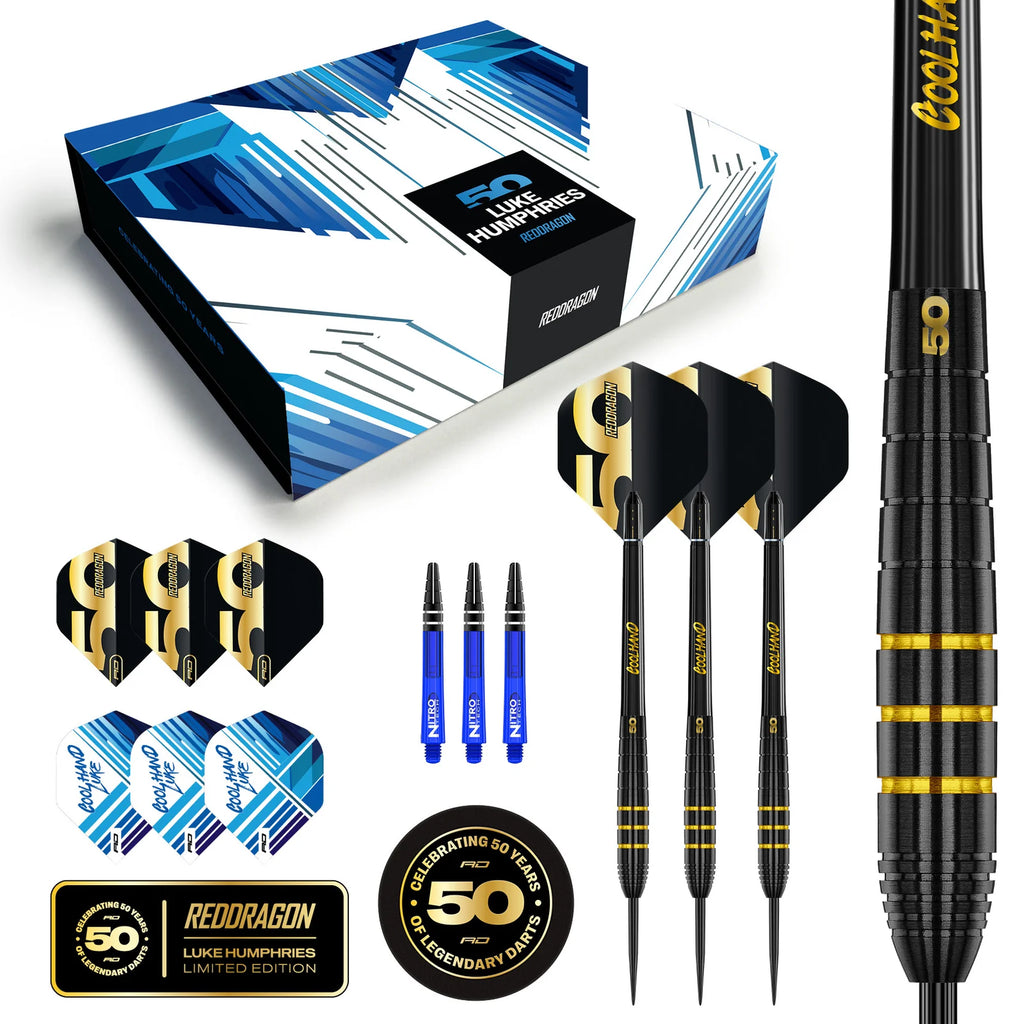 RED DRAGON - Luke Humphries 50 YEARS Player Edition Darts - 90% Tungsten - 22g