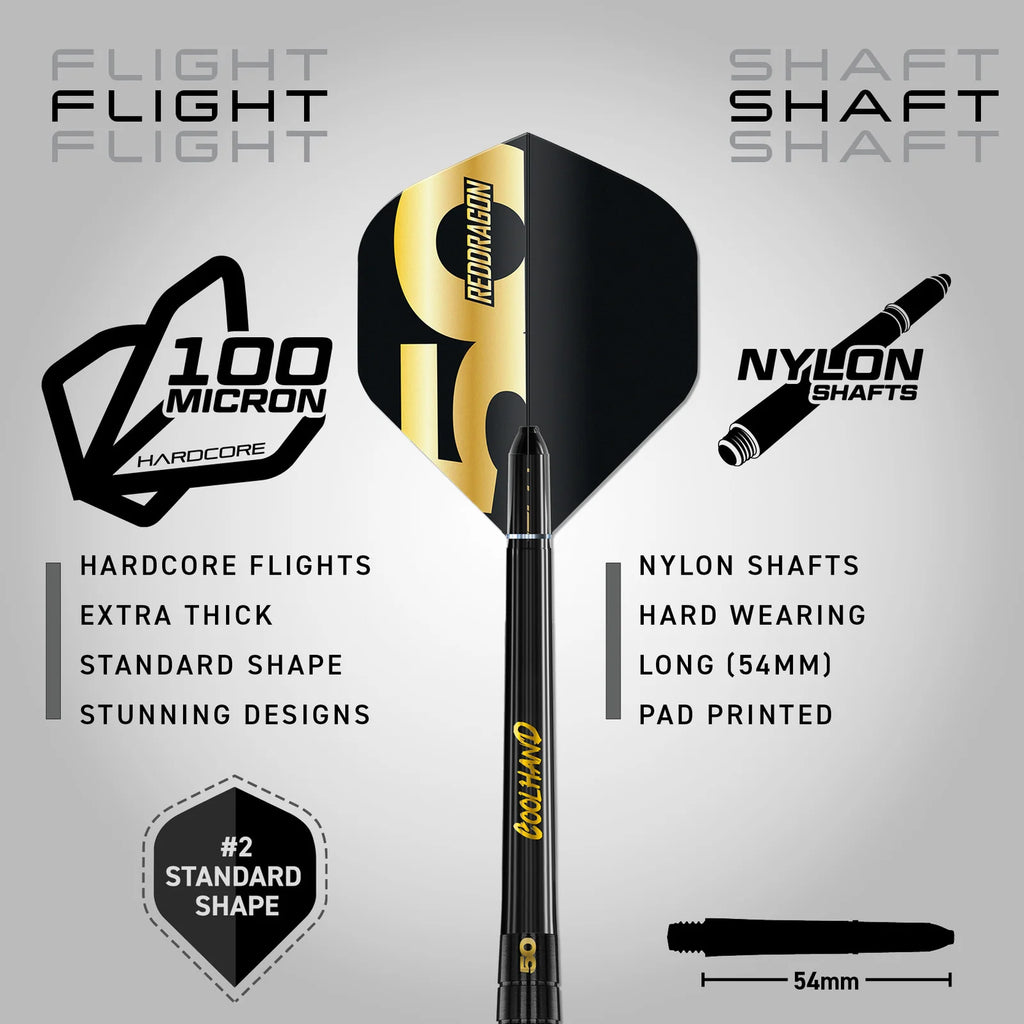 RED DRAGON - Luke Humphries 50 YEARS Player Edition Darts - 90% Tungsten - 22g