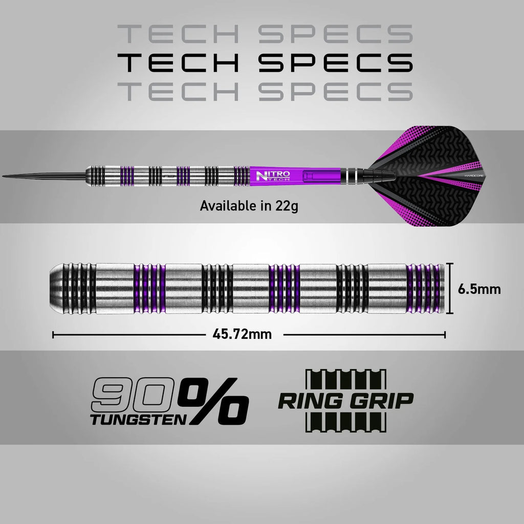 RED DRAGON - GEMMA HAYTER Darts - 90% Tungsten - 22g