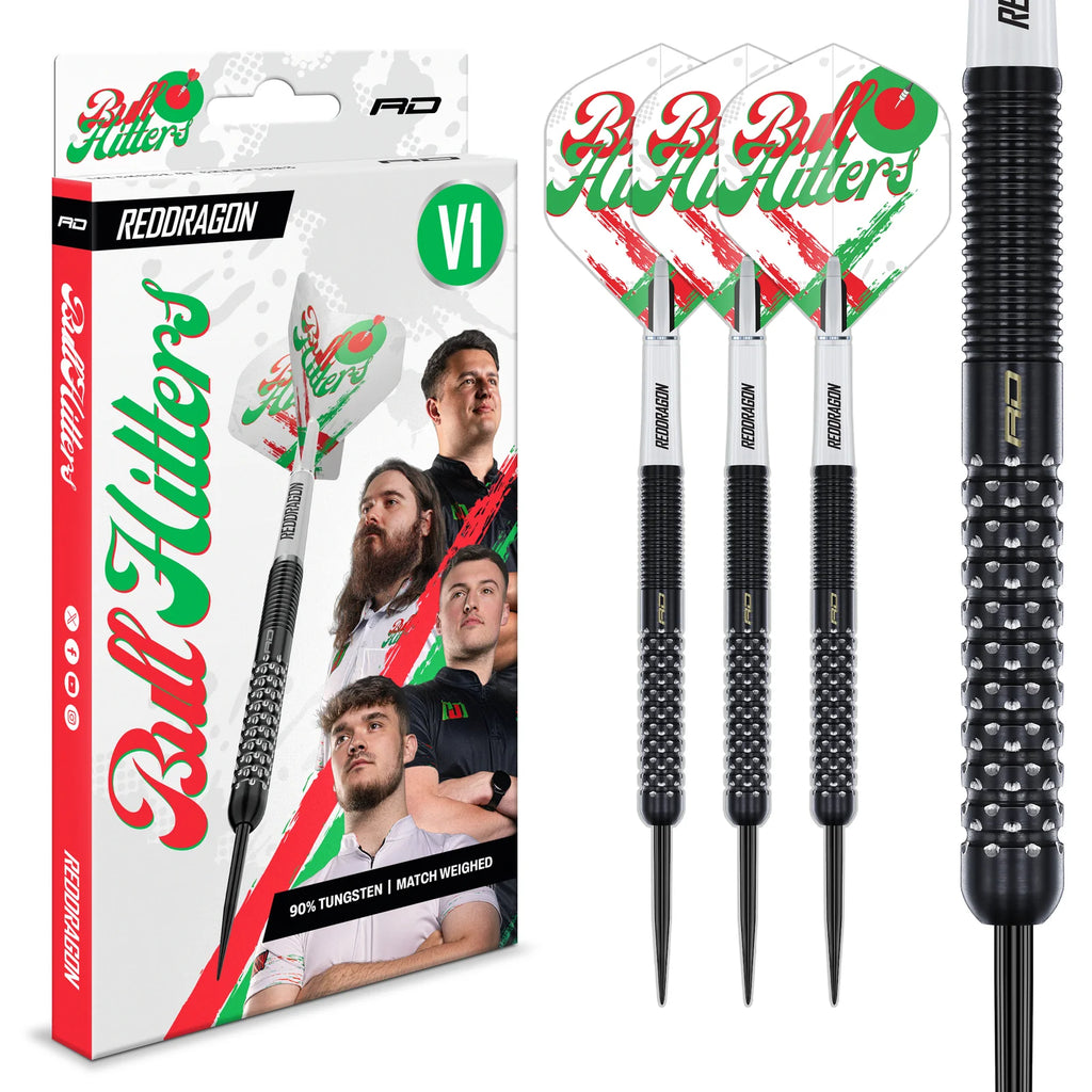 RED DRAGON - BULLHITTERS Darts - BLACK PVD - 90% Tungsten - 23g