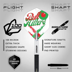 RED DRAGON - BULLHITTERS Darts - BLACK PVD - 90% Tungsten - 23g