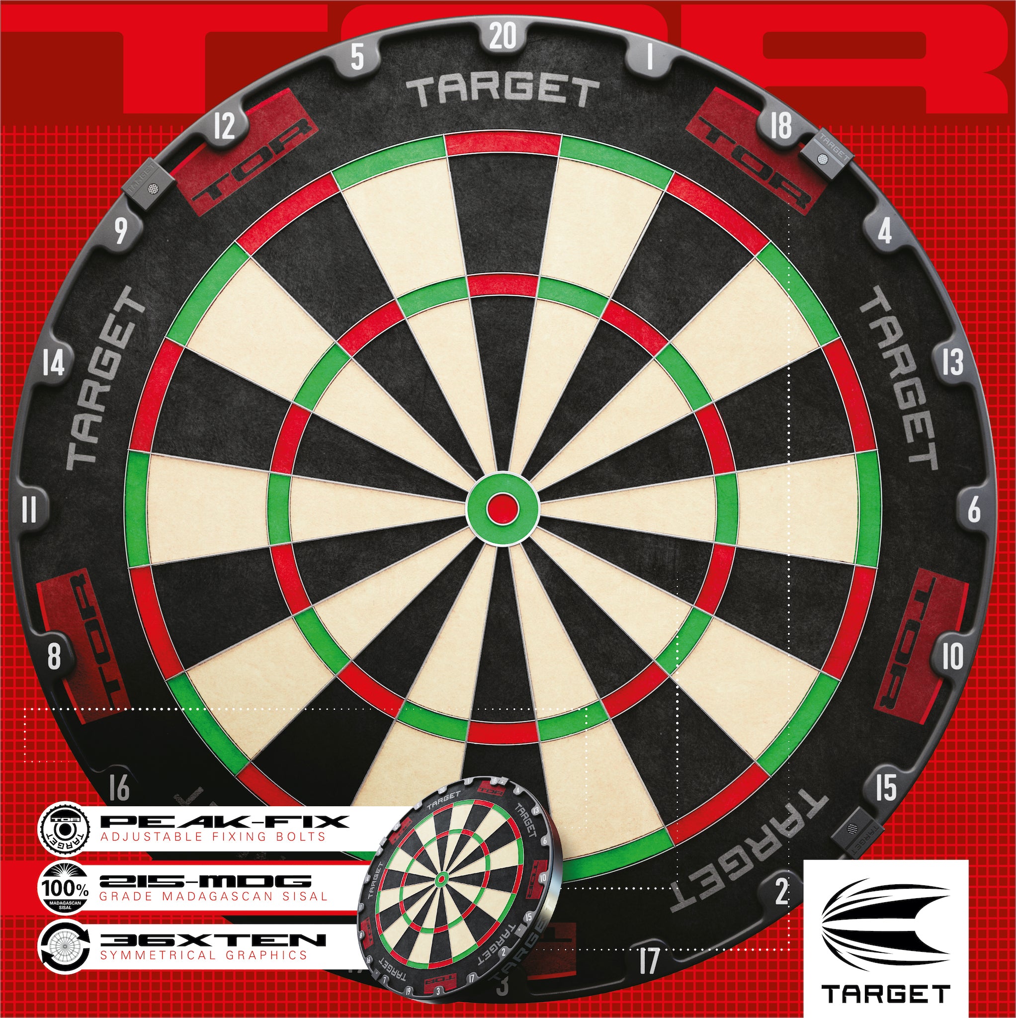 TARGET - TOR Dartboard - Tier 1 Quality Professional Dartboard