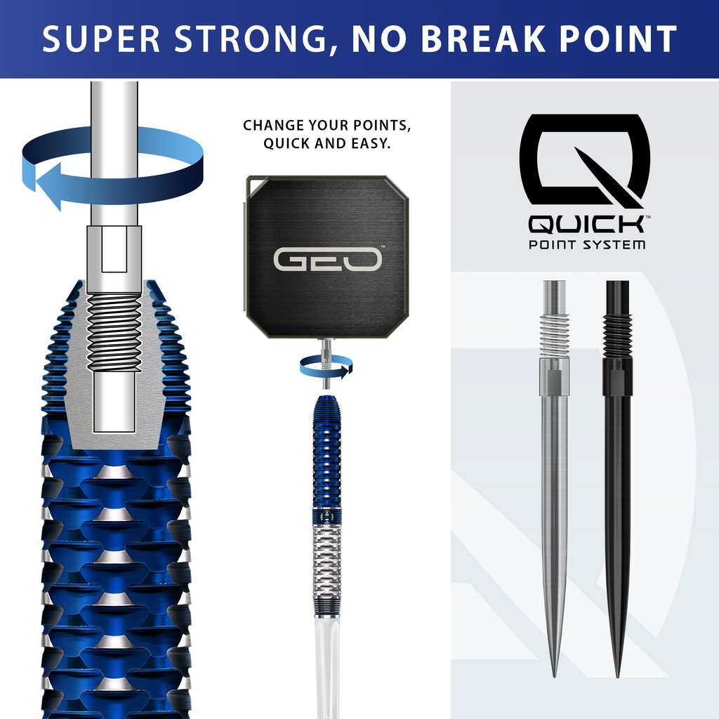 HARROWS - 24g Geo 01 Quick Point Darts - 90% Tungsten