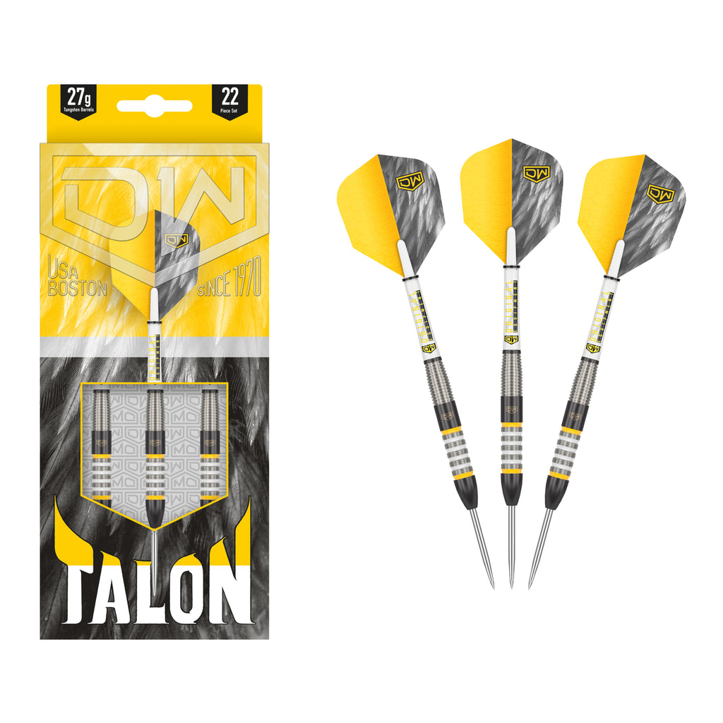 DART WORLD - Talon 01 Steel Tip Darts - 80% Tungsten - 27g