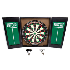 FORMULA - Australian Outlaw Dartboard, Darts and Cabinet Set